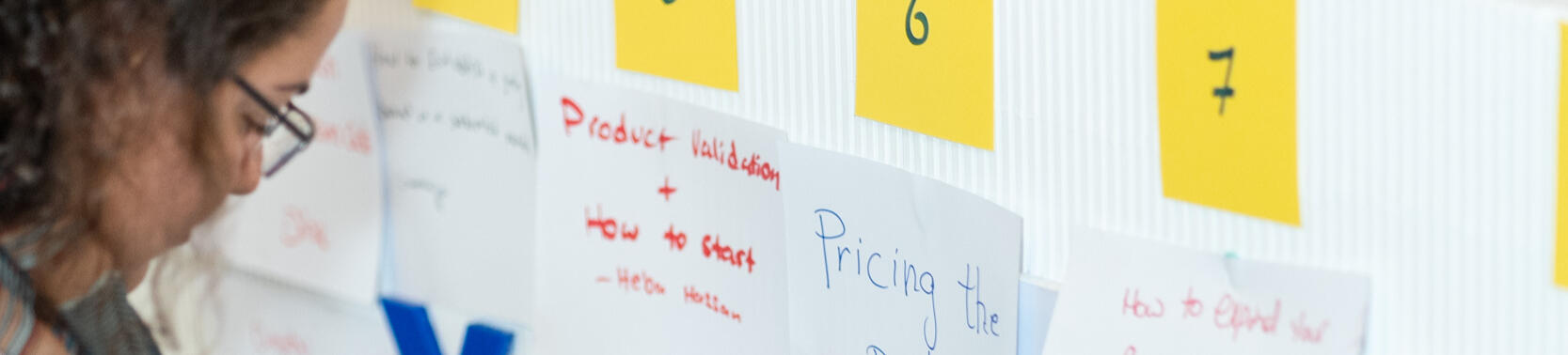 A girl is arranging some appointments